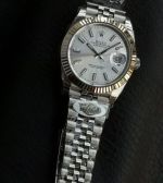 WKD Factory Rolex Datejust 41mm 3235 Movement Index Markers White Sunburst Face Jubilee Band Watch